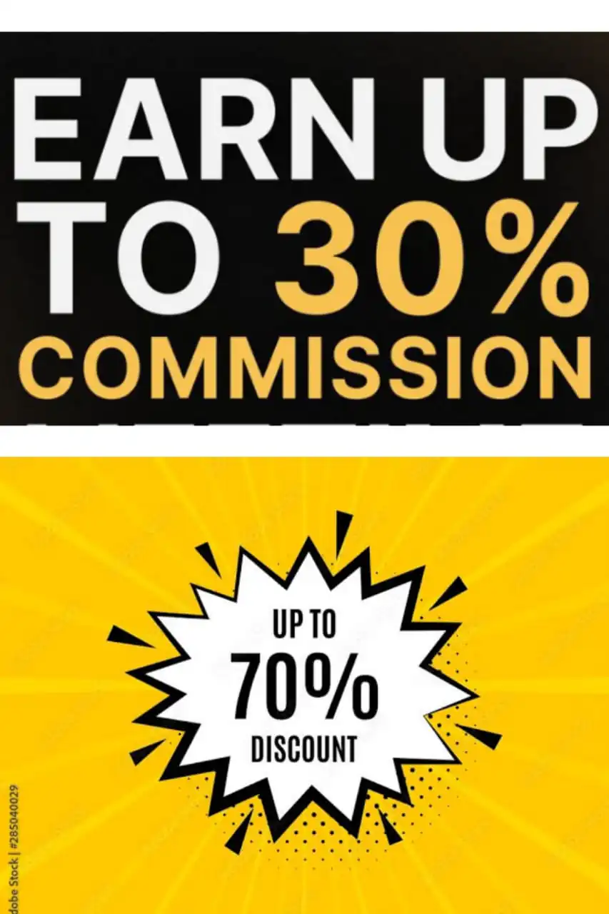 Get UpTo 70% DISCOUNT on EVERYTHING plus You can Earn UpTo 30% commission for Referring a friend