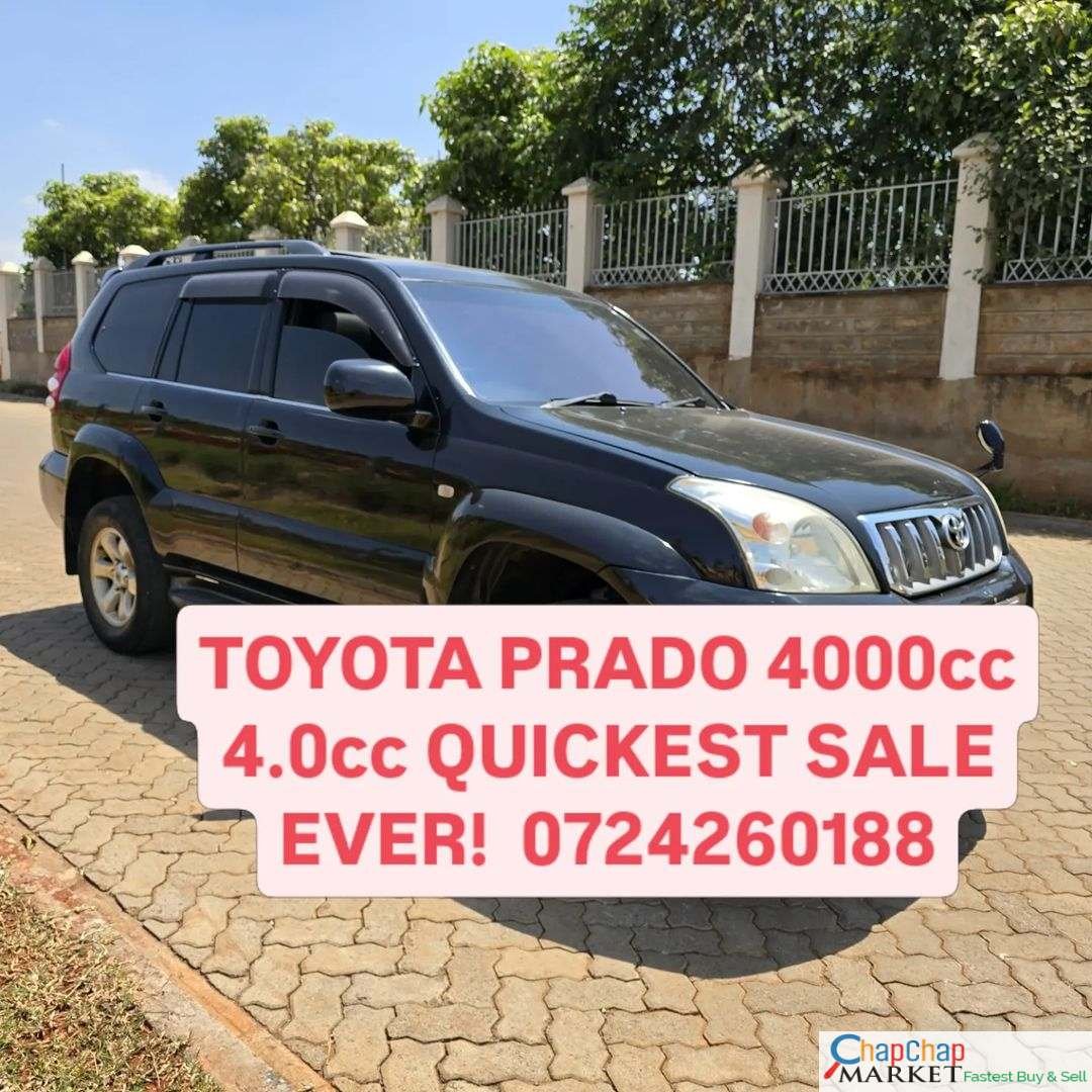 Toyota Land-Cruiser Prado TX 4000cc 4V6 QUICK SALE You Pay 30% Deposit Trade in OK Hire purchase installments EXCLUSIVE