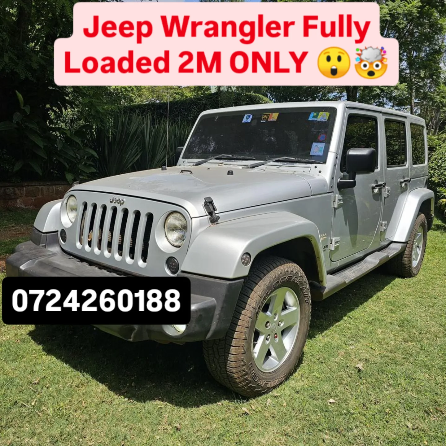 Jeep Wrangler 2M Only 🤩 😋 QUICK SALE You Pay 30% Deposit Hire purchase installments UpTo 70% financing/finance NO CRB STATUS CHECK Trade in OK EXCLUSIVE