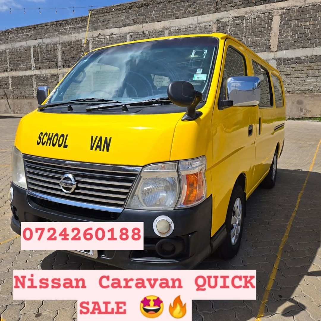 Car/motor vehicle Cars For Sale in Kenya-NISSAN CARAVAN school Van QUICK SALE You Pay 30% Deposit Hire purchase installments HP UpTo 70% financing/finance NO CRB STATUS CHECK Trade in OK 8