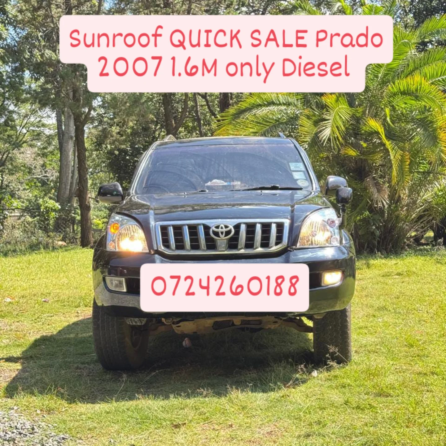 Toyota Land-Cruiser Prado 2007 j-120 1.6M Only 🔥 💥 sunroof QUICK SALE You Pay 30% Deposit Hire purchase installments HP UpTo 70% financing/finance NO CRB STATUS CHECK Trade in OK
