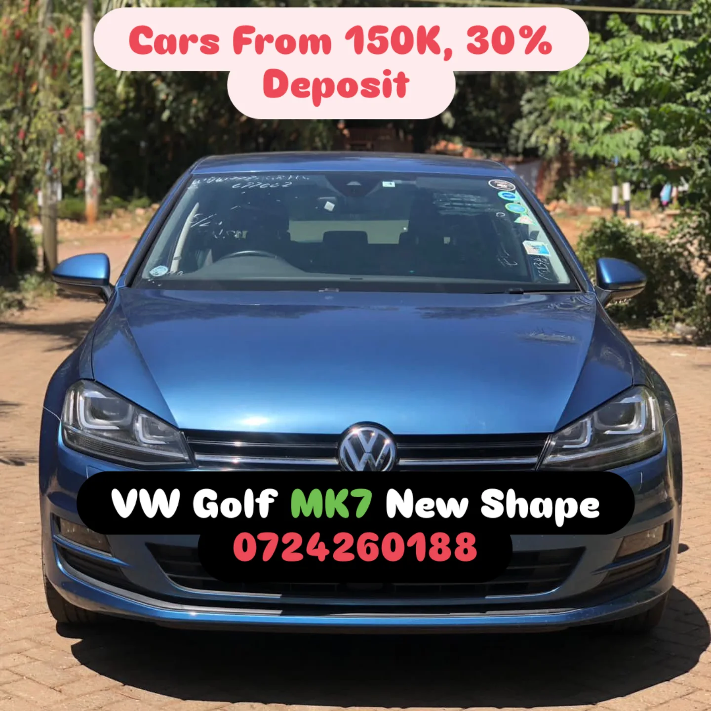 Volkswagen Golf MK7 new Shape QUICK SALE. Cars from 150K, 30% Deposit lipa pole pole. Hire purchase installments HP. UpTo 70% financing/finance NO CRB STATUS CHECK Trade in OK