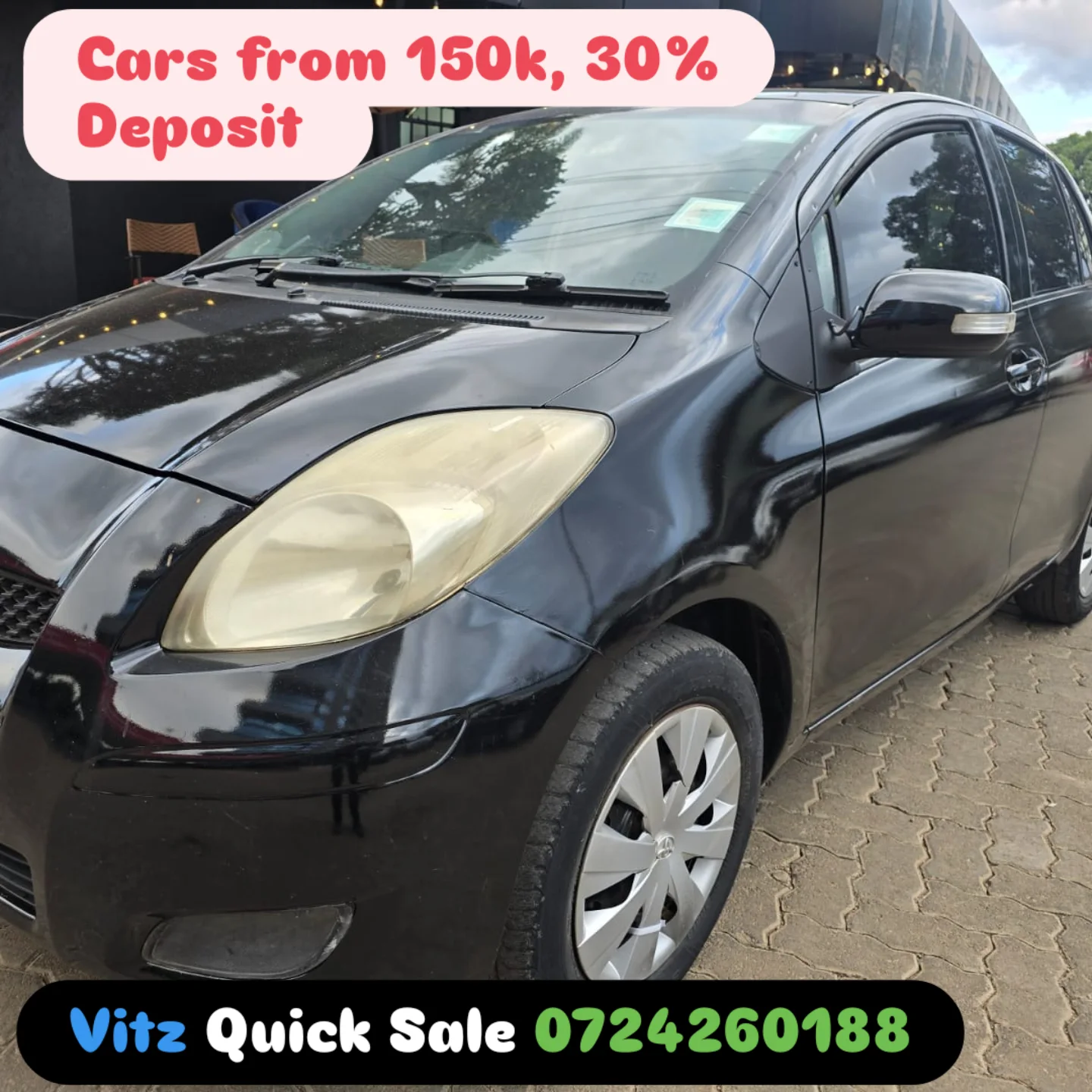 Toyota Vitz New Shape 😲 QUICK SALE. Cars from 150K, 30% Deposit lipa pole pole. Hire purchase installments HP. UpTo 70% financing/finance NO CRB STATUS CHECK Trade in OK