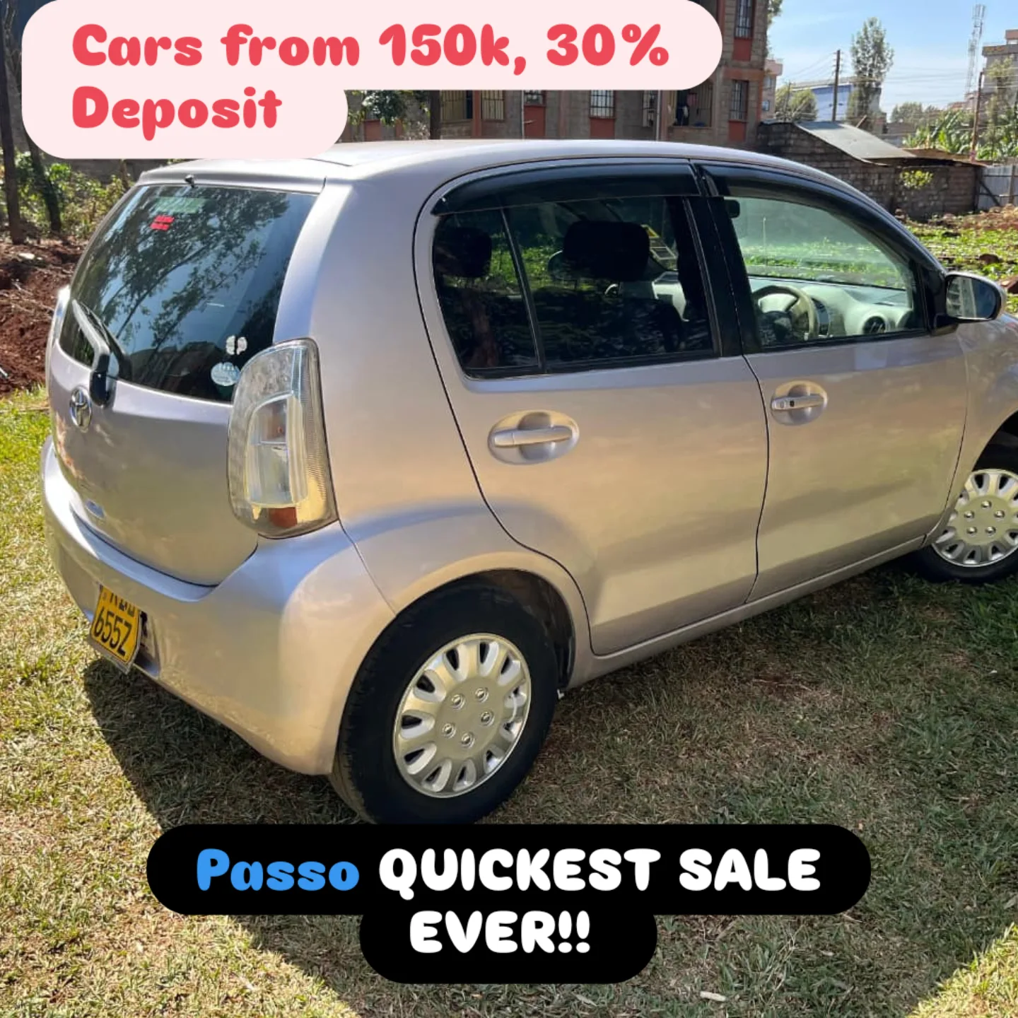 Toyota Passo New Shape 😲 QUICK SALE. Cars from 150K, 30% Deposit lipa pole pole. Hire purchase installments HP. UpTo 70% financing/finance NO CRB STATUS CHECK Trade in OK
