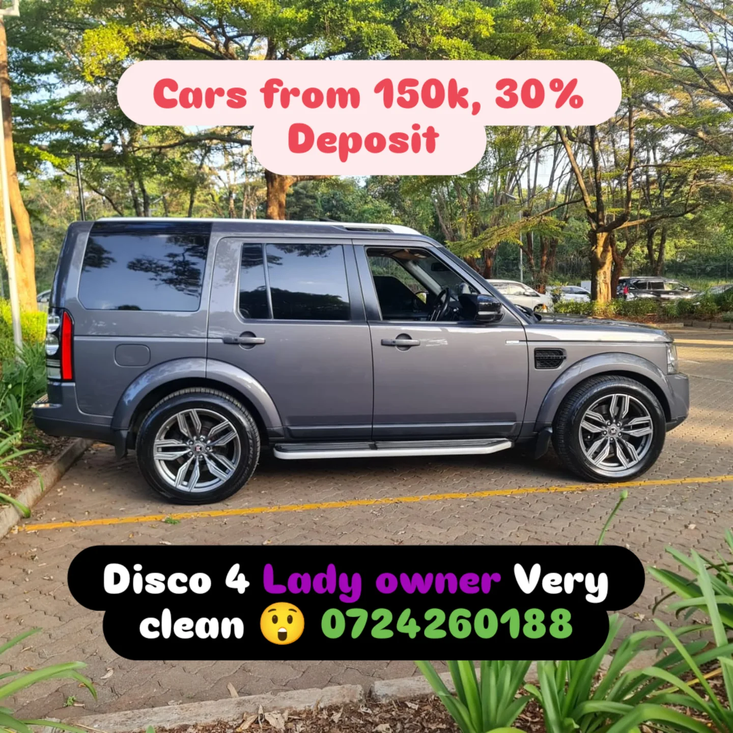 Land Rover Discovery 4 Lady owner Very clean😲 QUICK SALE. Cars from 150K, 30% Deposit lipa pole pole. Hire purchase installments HP Car IMPORT 0% DEPOSIT. UpTo 70% financing/finance NO CRB STATUS CHECK Trade in OK