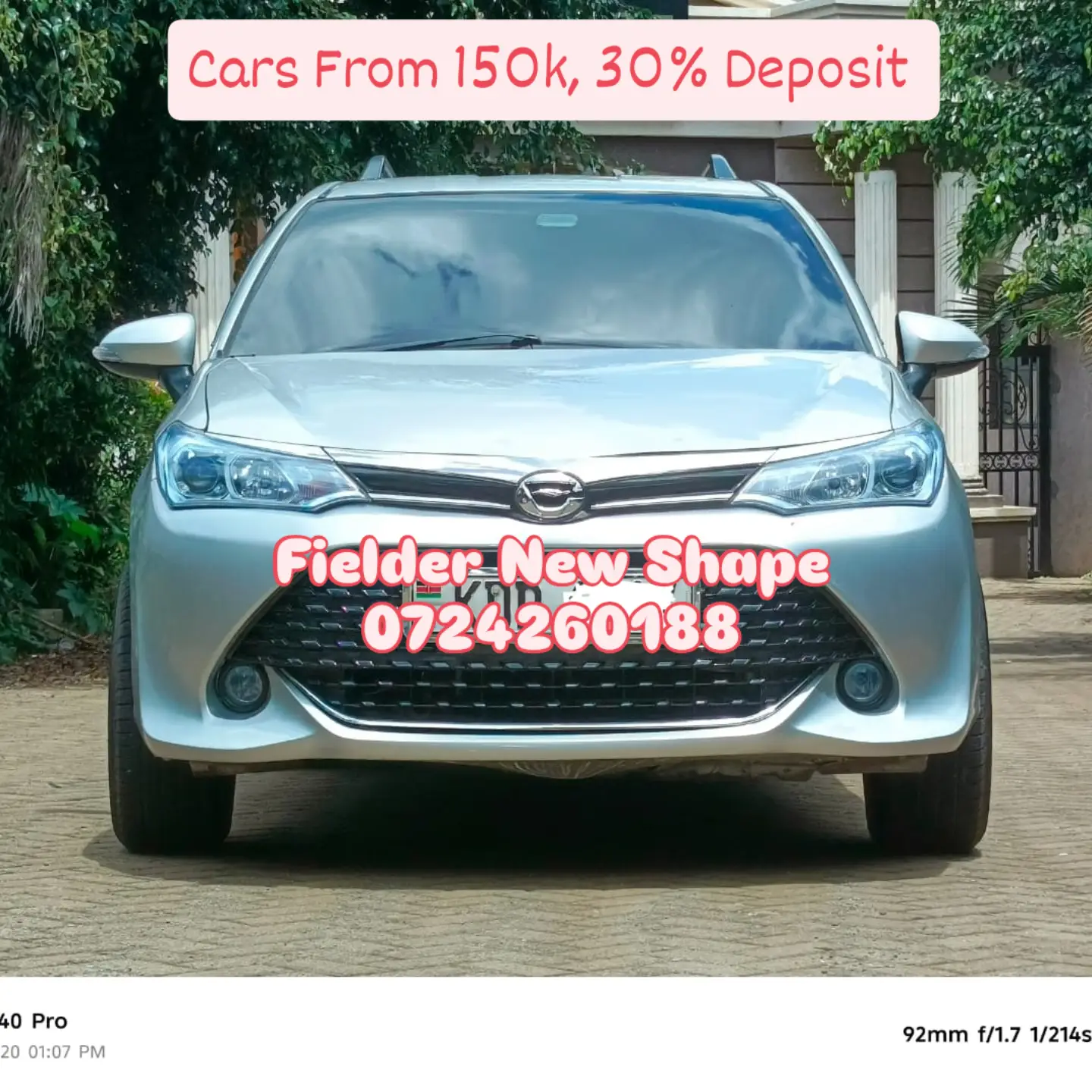 TOYOTA Corolla FIELDER New Shape G  QUICK SALE. Cars from 150K, 30% Deposit lipa pole pole. Hire purchase installments HP. UpTo 70% financing/finance NO CRB STATUS CHECK Trade in OK