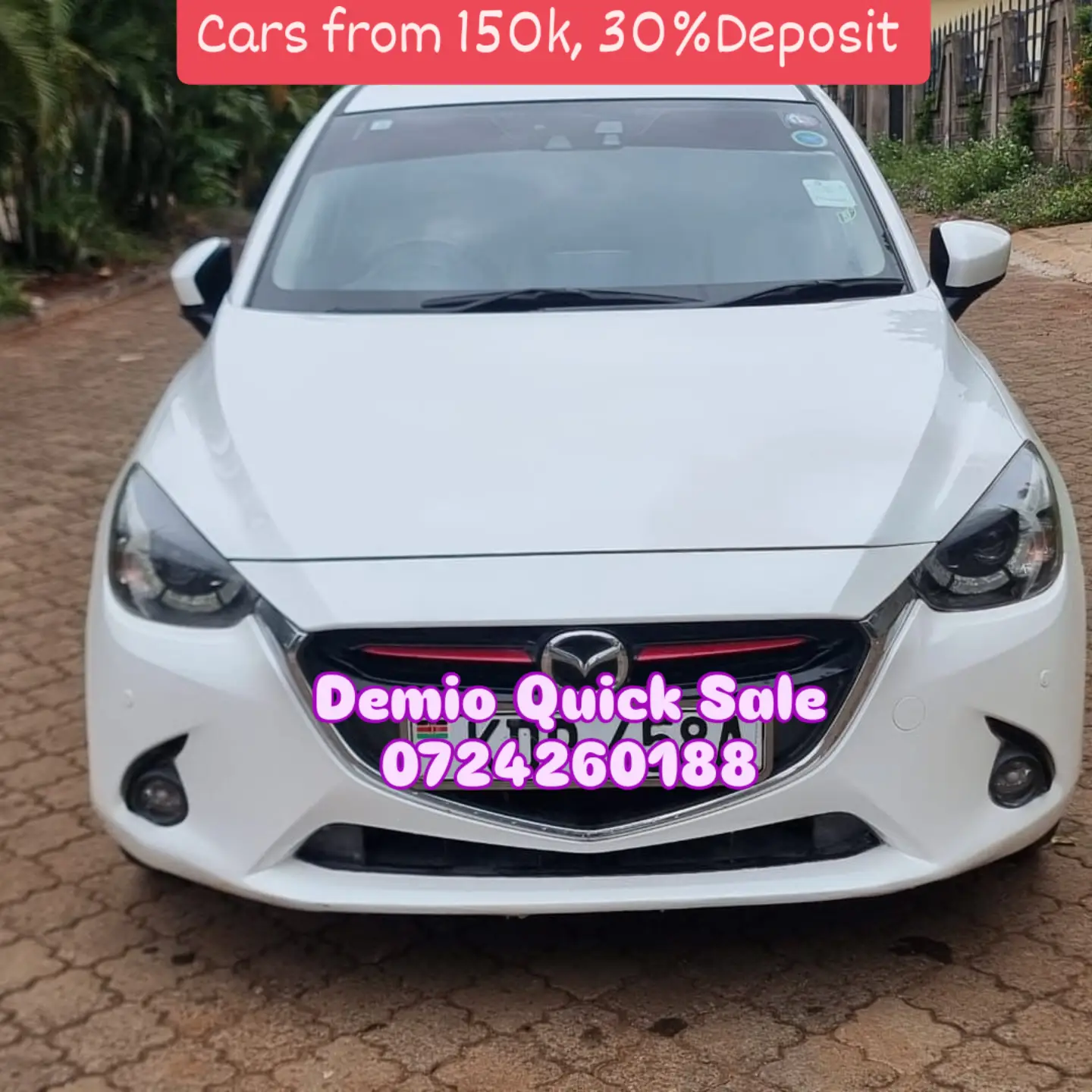 Mazda Demio QUICK SALE 😲. Cars from 150K, 30% Deposit lipa pole pole. Hire purchase installments HP. UpTo 70% financing/finance NO CRB STATUS CHECK Trade in OK
