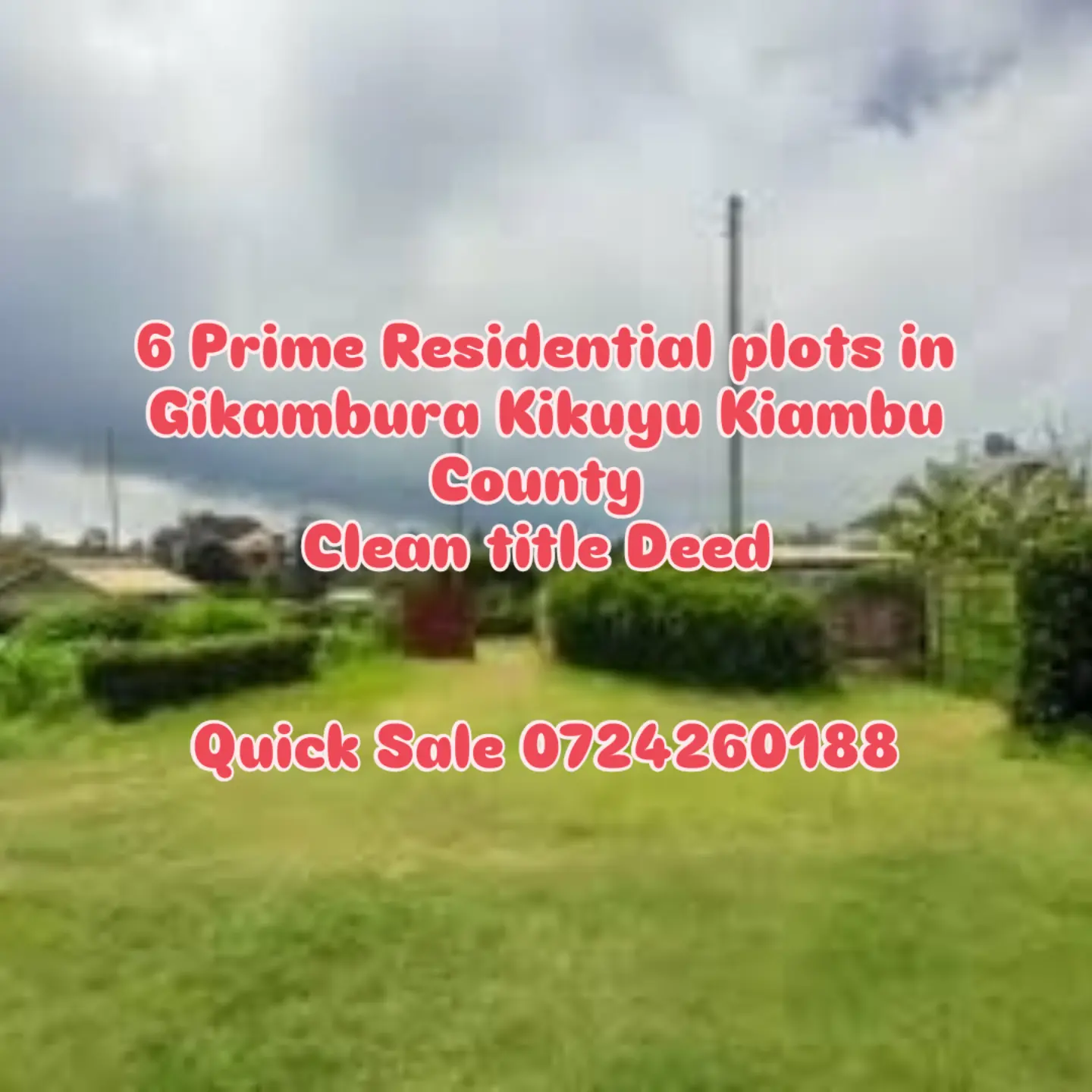 6 Prime Residential Plots for Sale in Gikambura!  Quick Sale Ready Title Deed