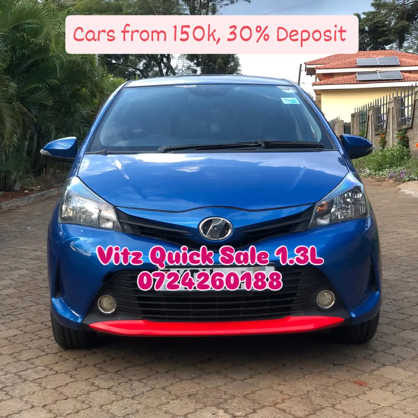 Toyota Vitz 1300cc Very clean Asian owner QUICK SALE 😲. Cars from 150K, 30% Deposit lipa pole pole. Hire purchase installments HP. UpTo 70% financing/finance NO CRB STATUS CHECK Trade in OK