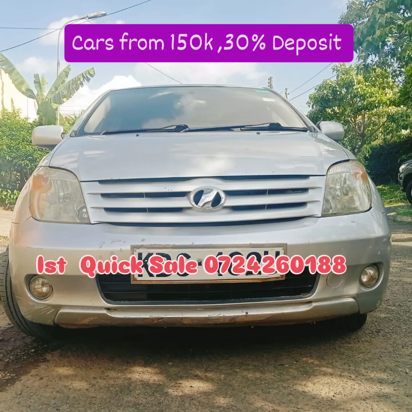 Toyota Ist 😲 QUICK SALE 😲. Cars from 150K, 30% Deposit lipa pole pole. Hire purchase installments HP. UpTo 70% financing/finance NO CRB STATUS CHECK Trade in OK for