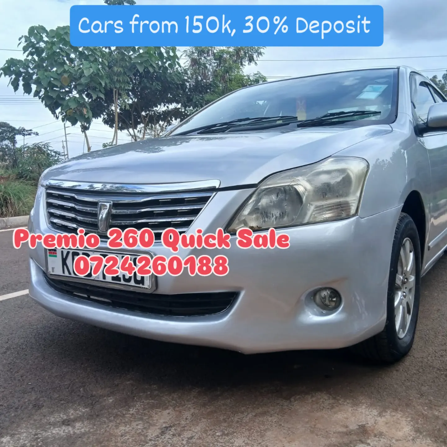 Toyota PREMIO 260 New Shape 😲 QUICK SALE 😲. Cars from 150K, 30% Deposit lipa pole pole. Hire purchase installments HP. UpTo 70% financing/finance NO CRB STATUS CHECK Trade in OK